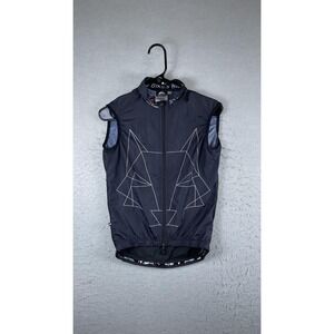 Pactimo Cycling Windbreaker Vest Jacket Mens Small Black SWAT Fox Reflective